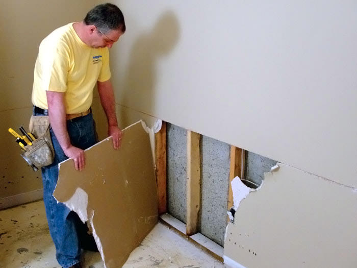 green basement wall repair Basement wall repair